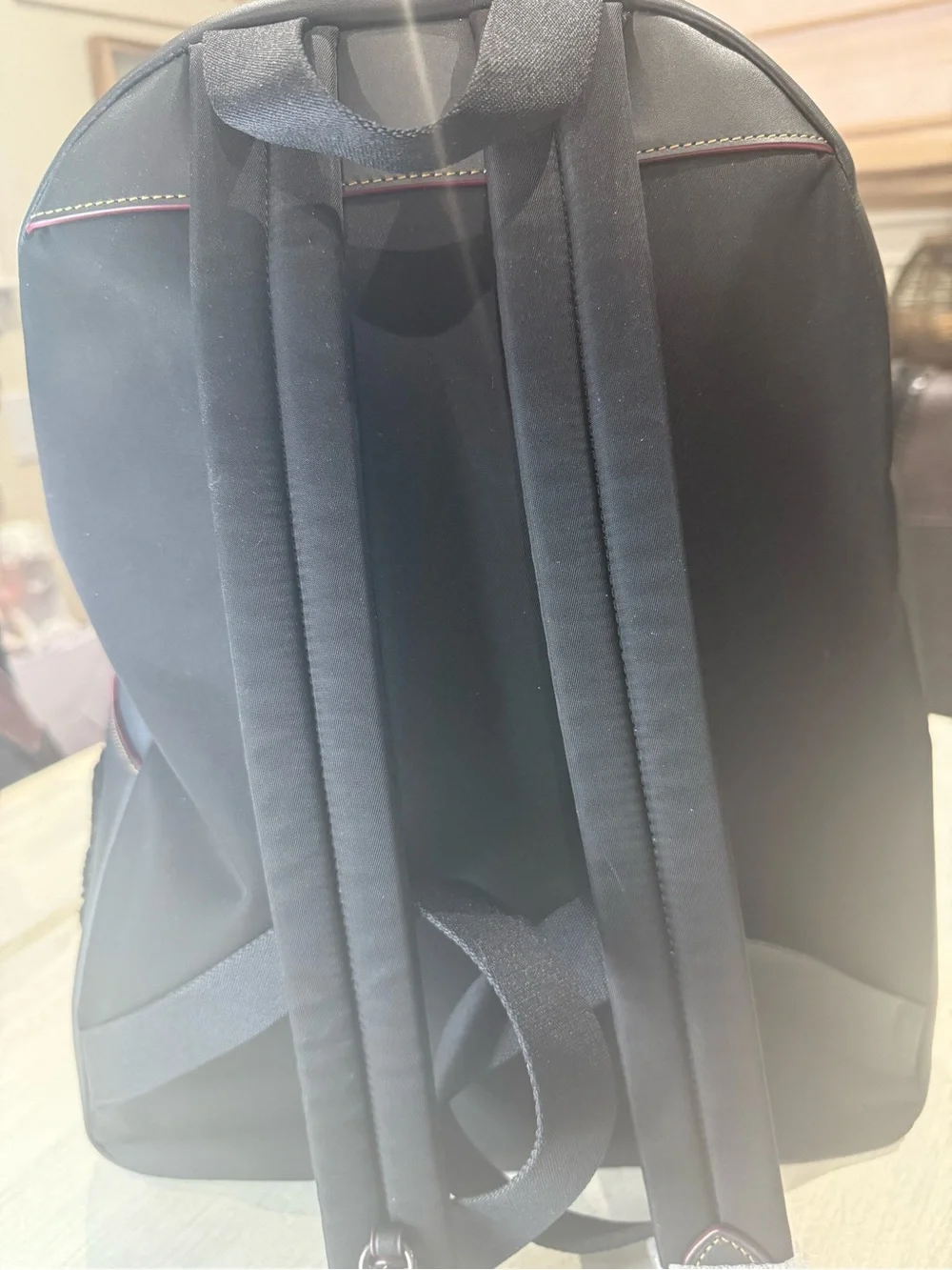 Coach Disney X Retired Black Leather Mickey Mouse Patch Backpack